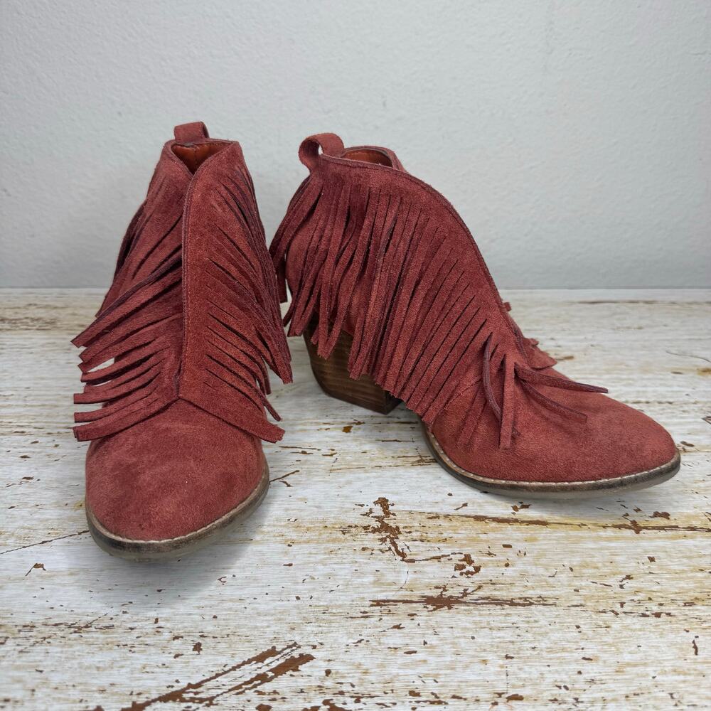 COCONUTS by Matisse Fringe Boho Festival Ankle Booties 6M